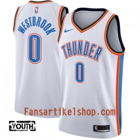 NBA Oklahoma City Thunder Trikot Russell Westbrook 0 Nike 2017-18 Weiß Swingman - Kinder
